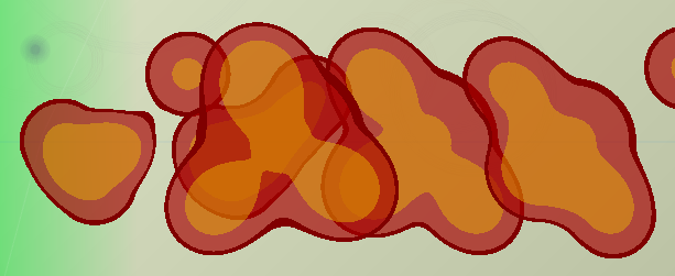 A bunch of shapes generated using SDFs