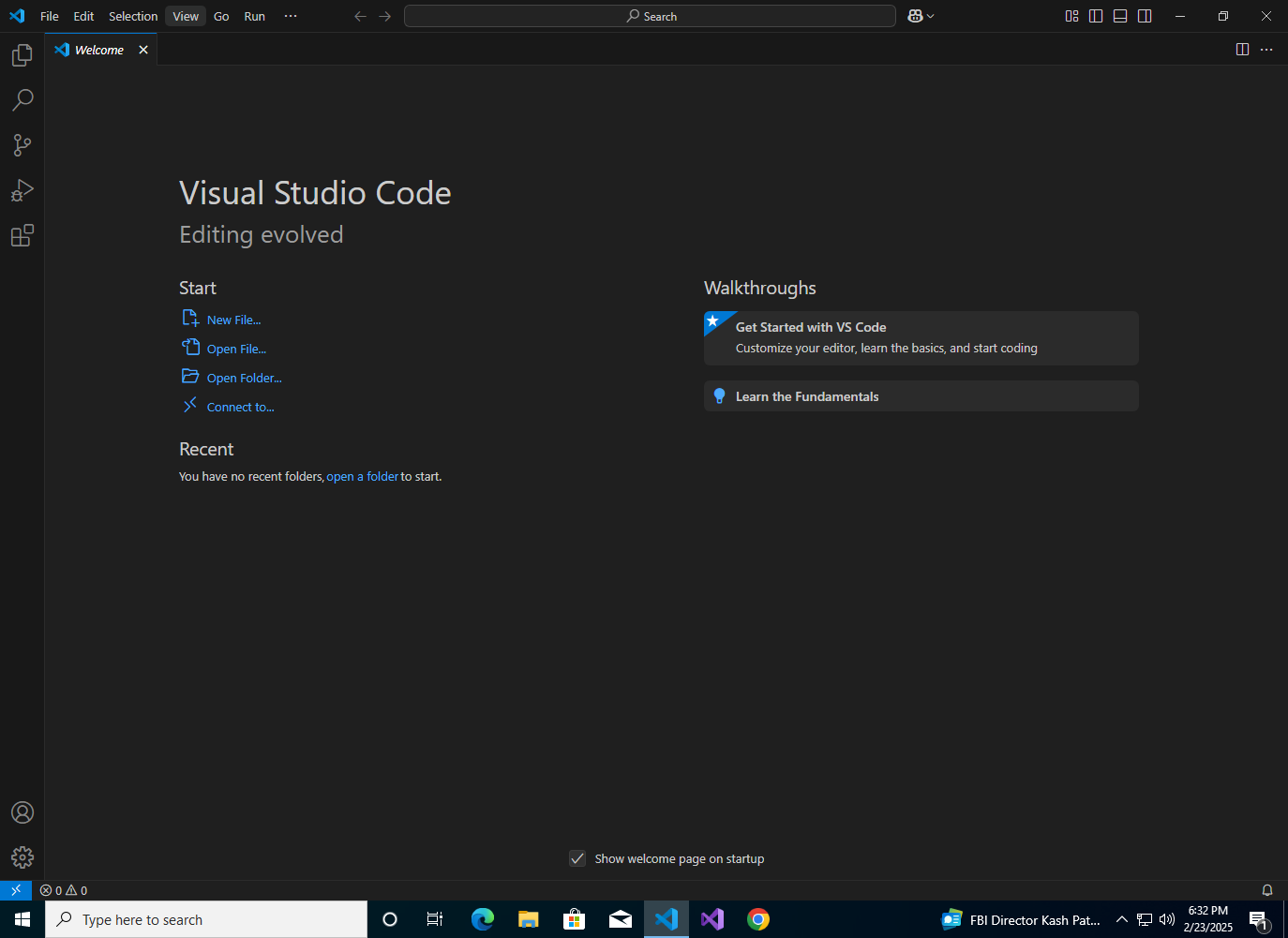 vscode fresh install